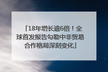 18年增长逾6倍！全球首发报告勾勒中非贸易合作格局深刻变化