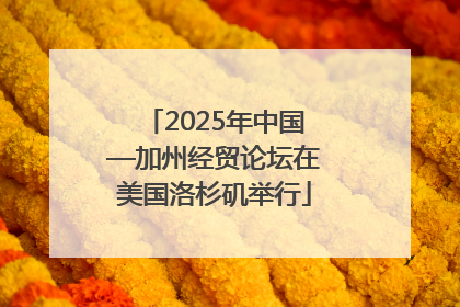 2025年中国—加州经贸论坛在美国洛杉矶举行