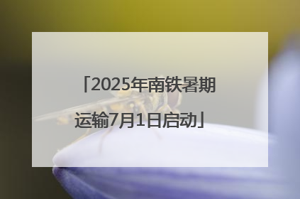 2025年南铁暑期运输7月1日启动