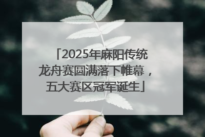 2025年麻阳传统龙舟赛圆满落下帷幕，五大赛区冠军诞生