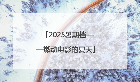2025暑期档——燃动电影的夏天