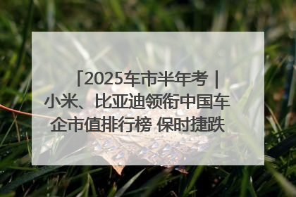 2025车市半年考｜小米、比亚迪领衔中国车企市值排行榜 保时捷跌出全球TOP10