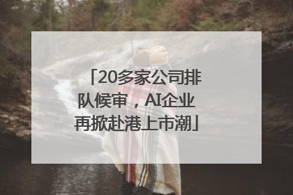 20多家公司排队候审，AI企业再掀赴港上市潮