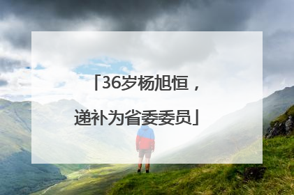 36岁杨旭恒，递补为省委委员